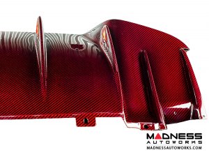 Alfa Romeo Giulia Rear Diffuser - Carbon Fiber - Quadrifoglio Model - Light Red Candy Alfa Romeo Giulia Rear Diffuser - Carbon Fiber - Quadrifoglio Model - Light Red Candy